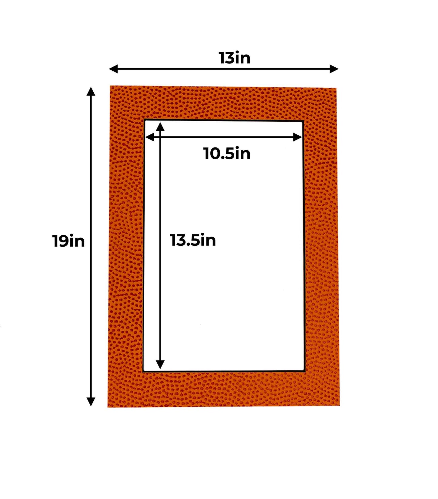 Basketball Texture Precut Acid-Free Matboard Set with Clear Bag & Backing