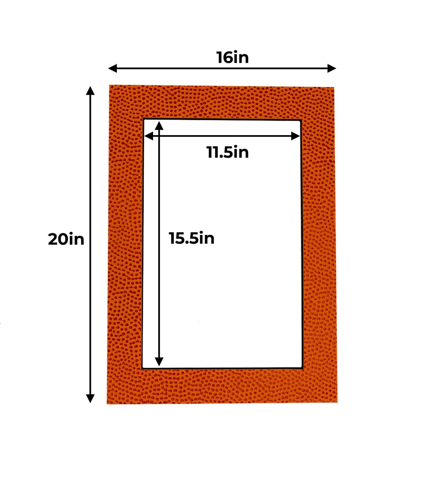 Basketball Texture Precut Acid-Free Matboard Set with Clear Bag & Backing