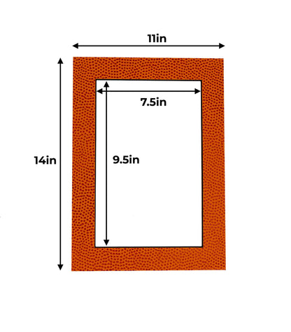 Basketball Texture Precut Acid-Free Matboard Set with Clear Bag & Backing