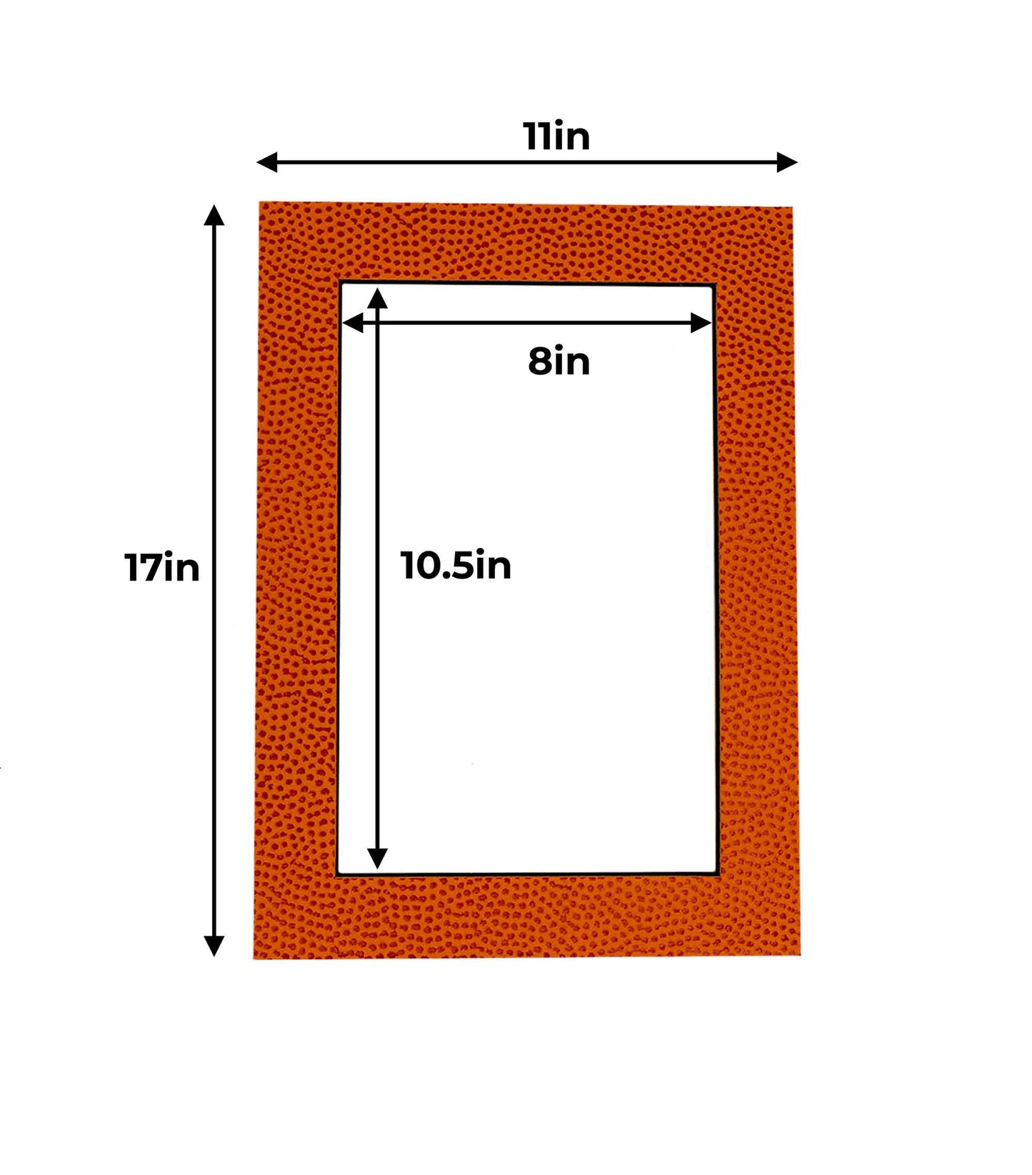 Basketball Texture Precut Acid-Free Matboard Set with Clear Bag & Backing