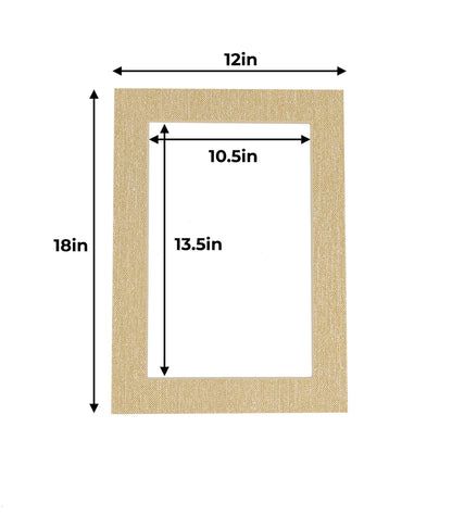 Fresh Linen Canvas Precut Acid-Free Matboard Set with Clear Bag & Backing