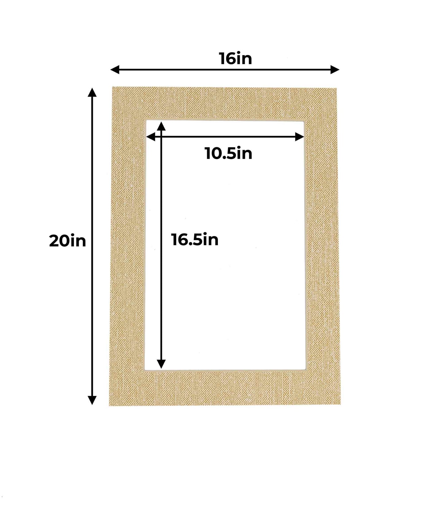 Fresh Linen Canvas Precut Acid-Free Matboard Set with Clear Bag & Backing