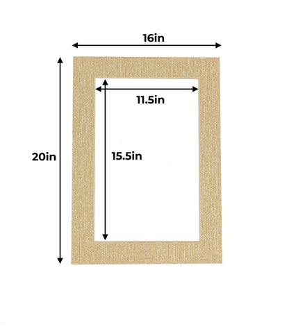 Fresh Linen Canvas Precut Acid-Free Matboard Set with Clear Bag & Backing