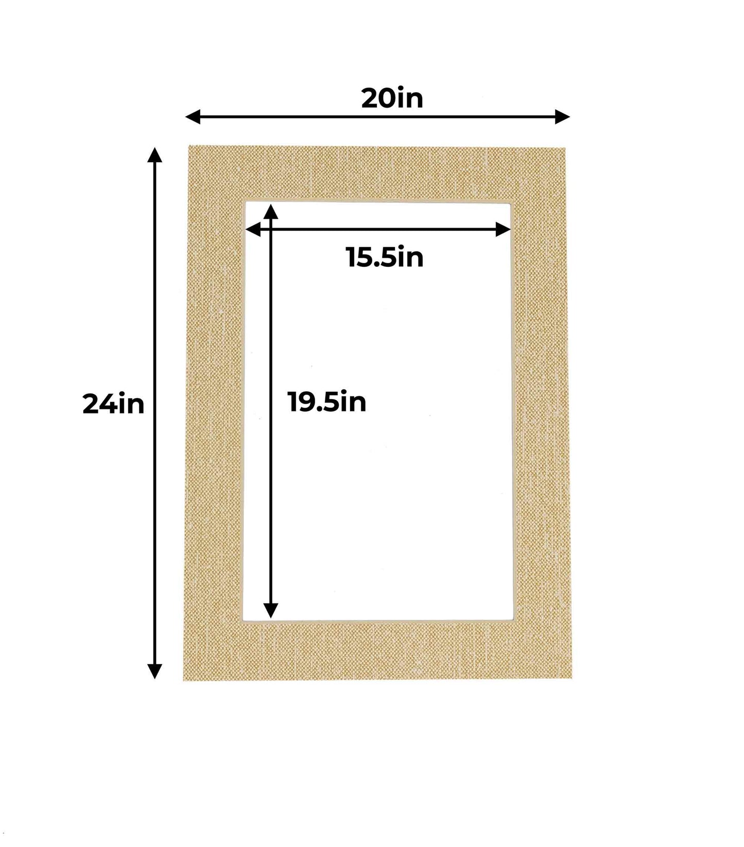 Fresh Linen Canvas Precut Acid-Free Matboard Set with Clear Bag & Backing