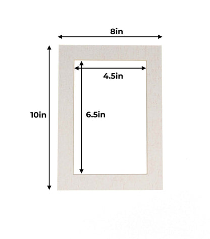 White Linen Canvas Precut Acid-Free Matboard