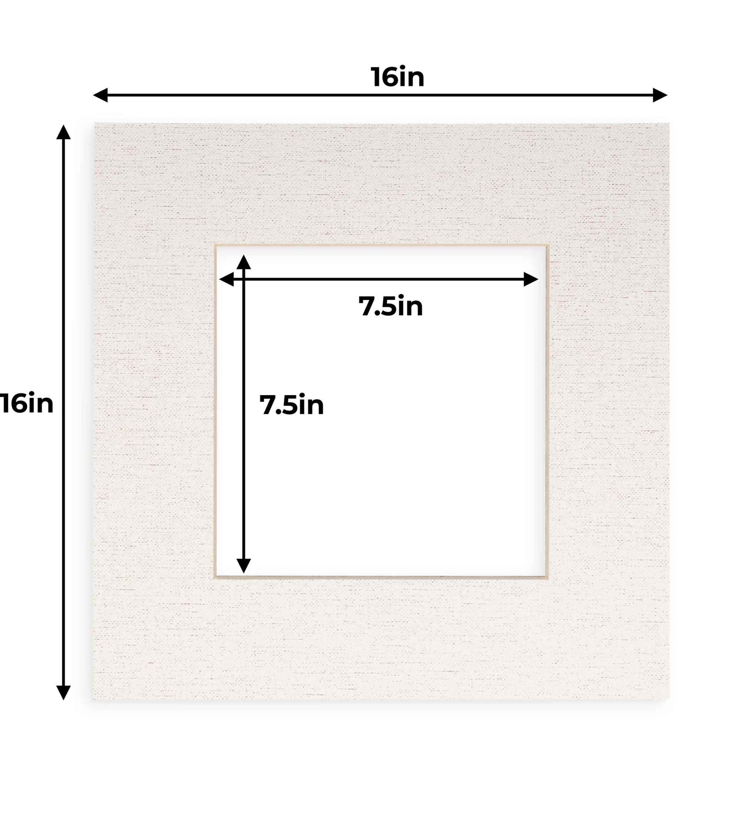 White Linen Canvas Precut Acid-Free Matboard