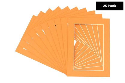 Pack of 25 Burnt Orange Precut Acid-Free Matboards