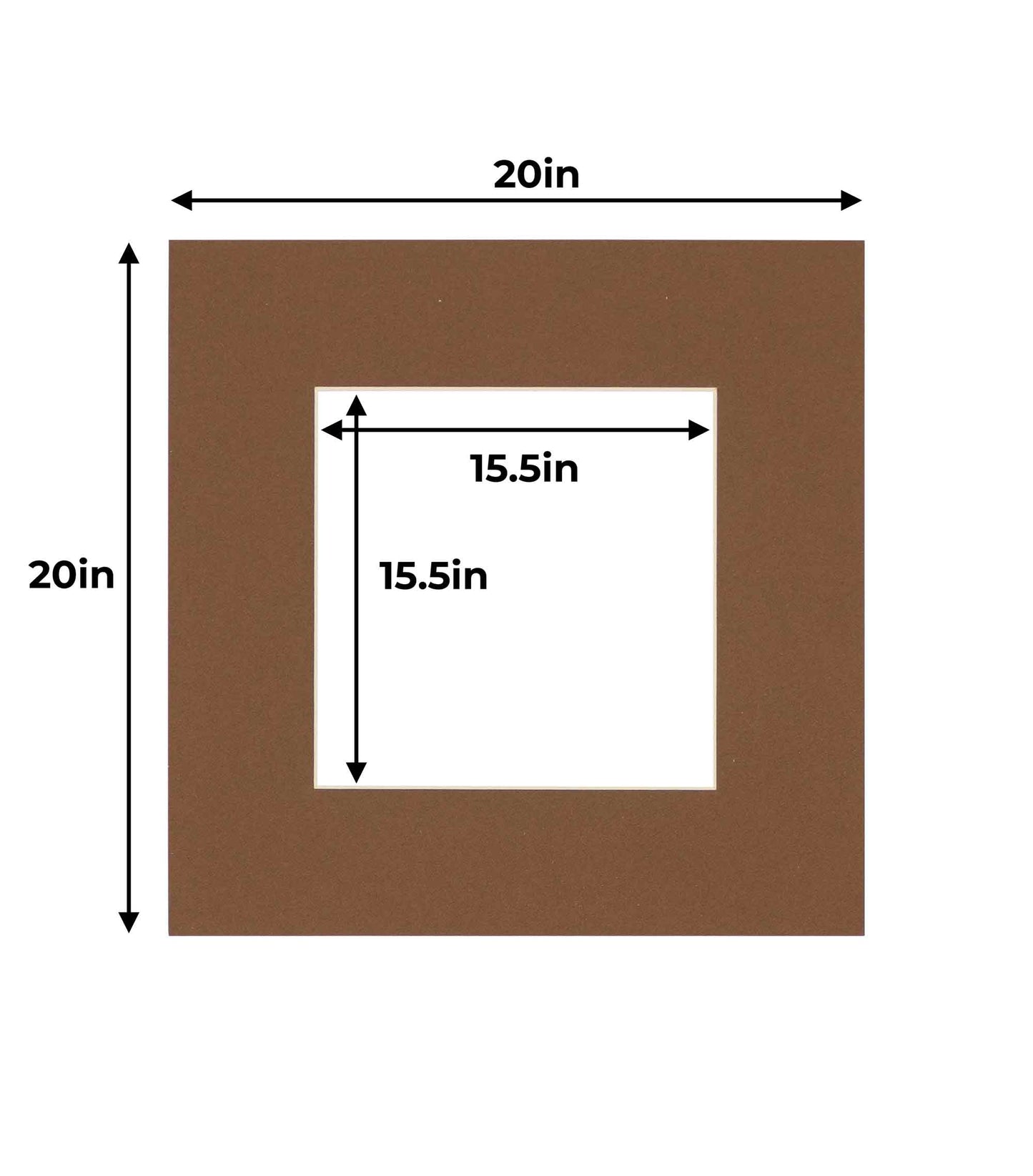 Pack of 10 Aged Oak Brown Precut Acid-Free Matboards