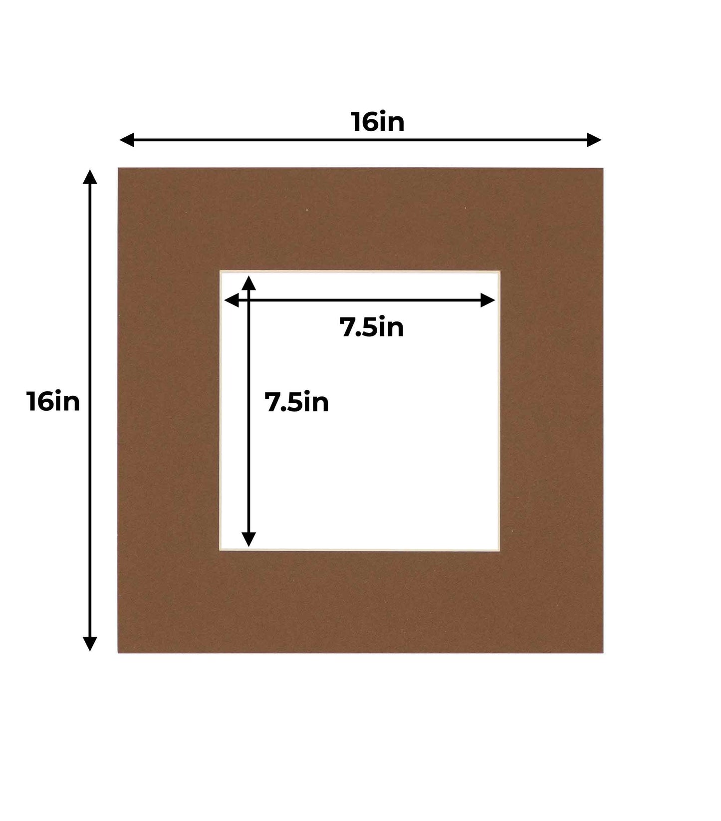 Pack of 25 Aged Oak Brown Precut Acid-Free Matboards