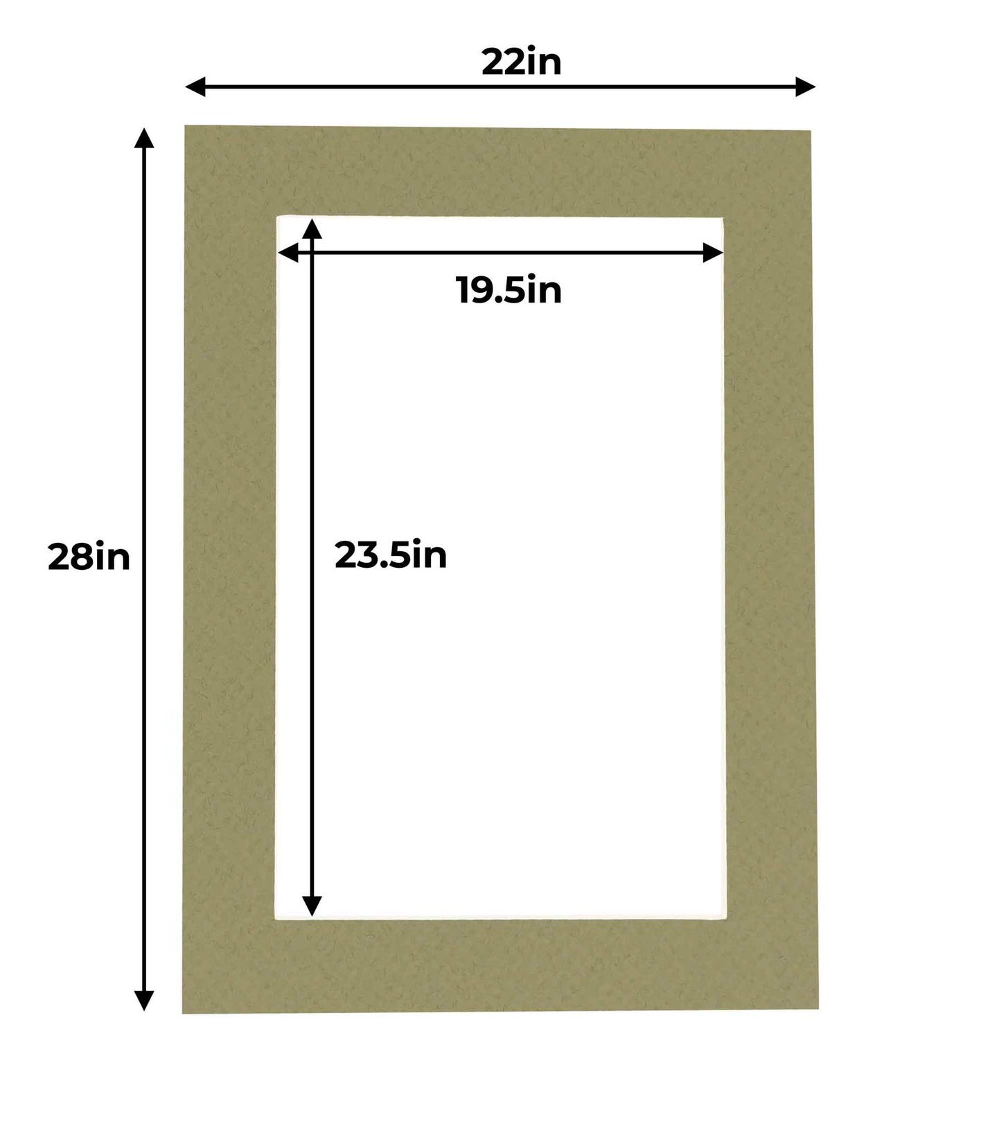 Pack of 25 Valley Green Precut Acid-Free Matboards