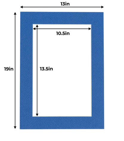 Pack of 10 Royal Blue Precut Acid-Free Matboards