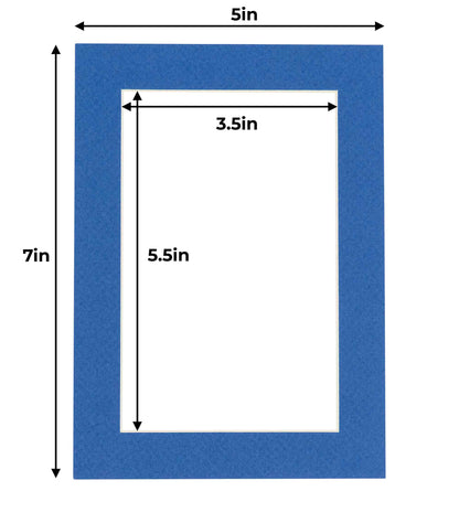 Pack of 25 Royal Blue Precut Acid-Free Matboard Set with Clear Bags & Backings