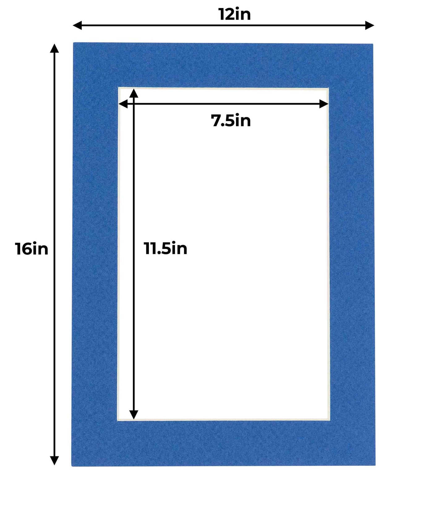 Pack of 10 Royal Blue Precut Acid-Free Matboards