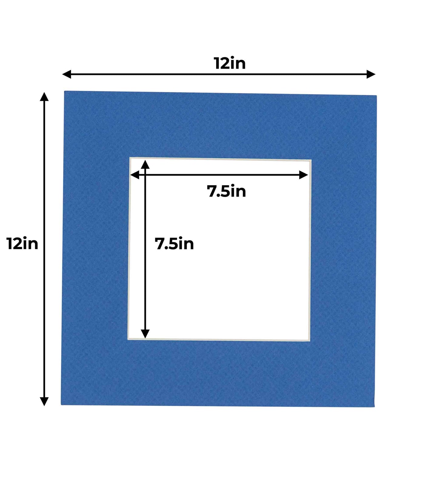 Pack of 25 Royal Blue Precut Acid-Free Matboard Set with Clear Bags & Backings