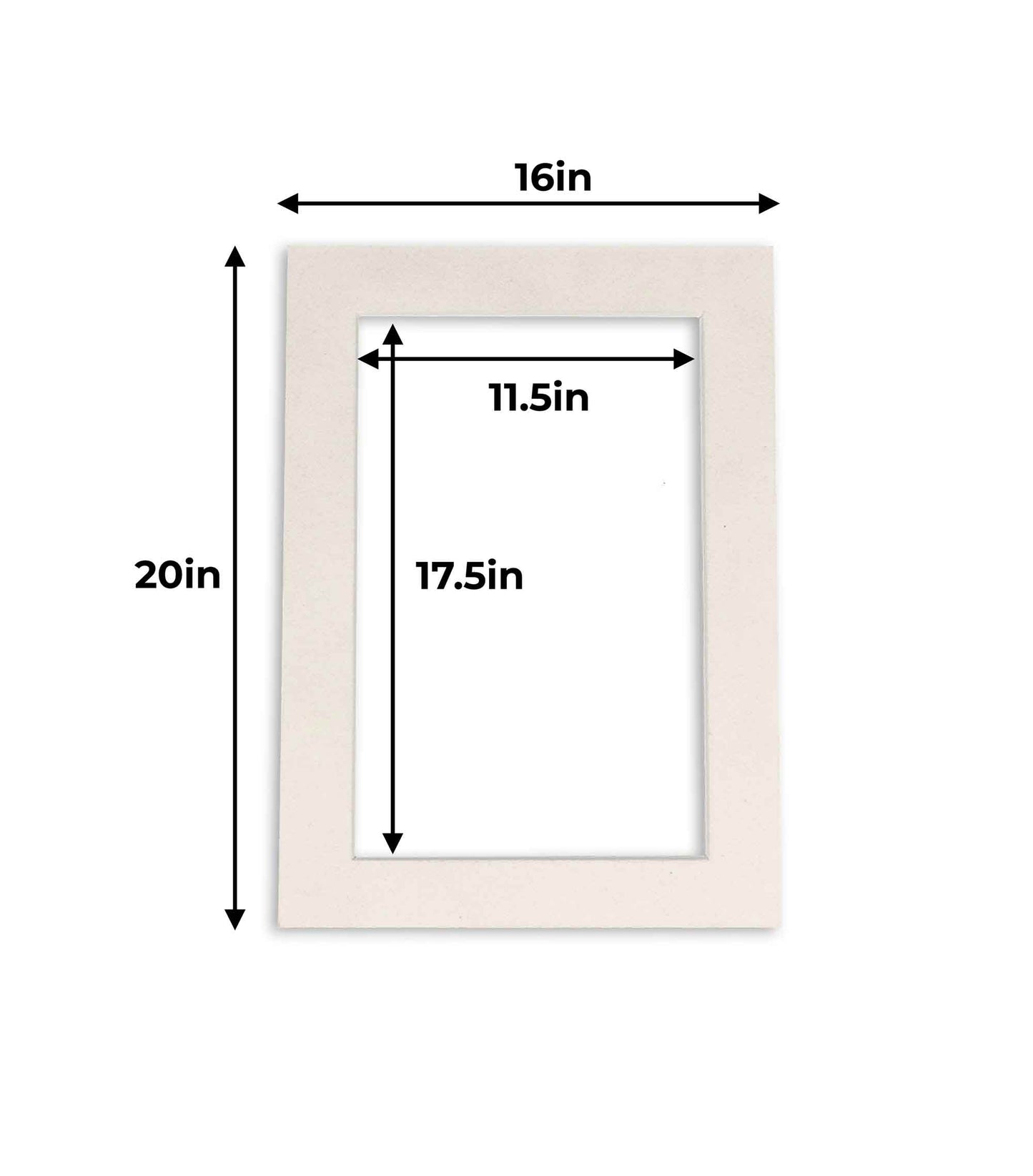 Pack of 10 White Suede Precut Acid-Free Matboards