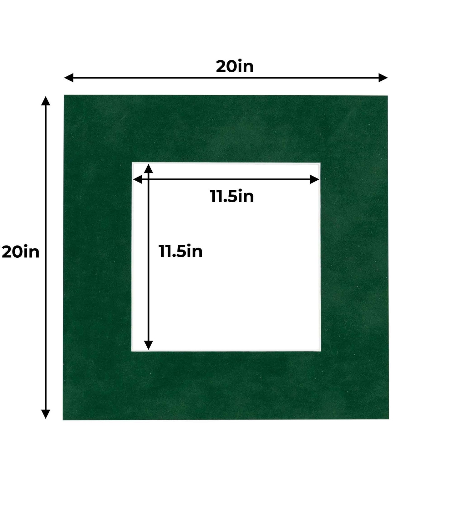 Green Suede Precut Acid-Free Matboard Set with Clear Bag & Backing