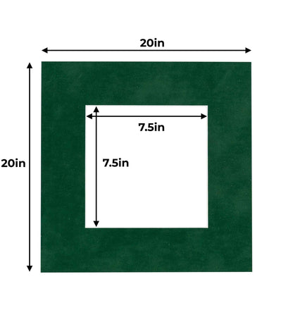 Green Suede Precut Acid-Free Matboard Set with Clear Bag & Backing
