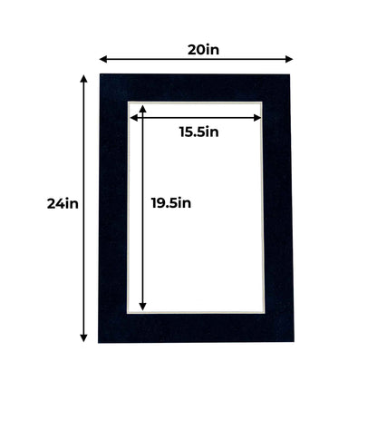 Navy Blue Suede Precut Acid-Free Matboard