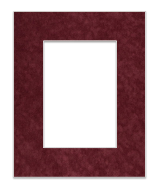 Dark Red Suede Precut Acid-Free Matboard