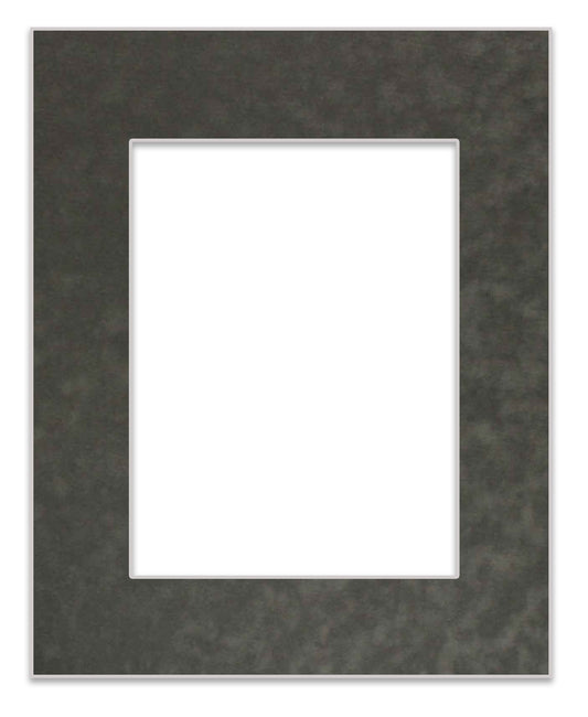 Dark Grey Suede Precut Acid-Free Matboard Set with Clear Bag & Backing