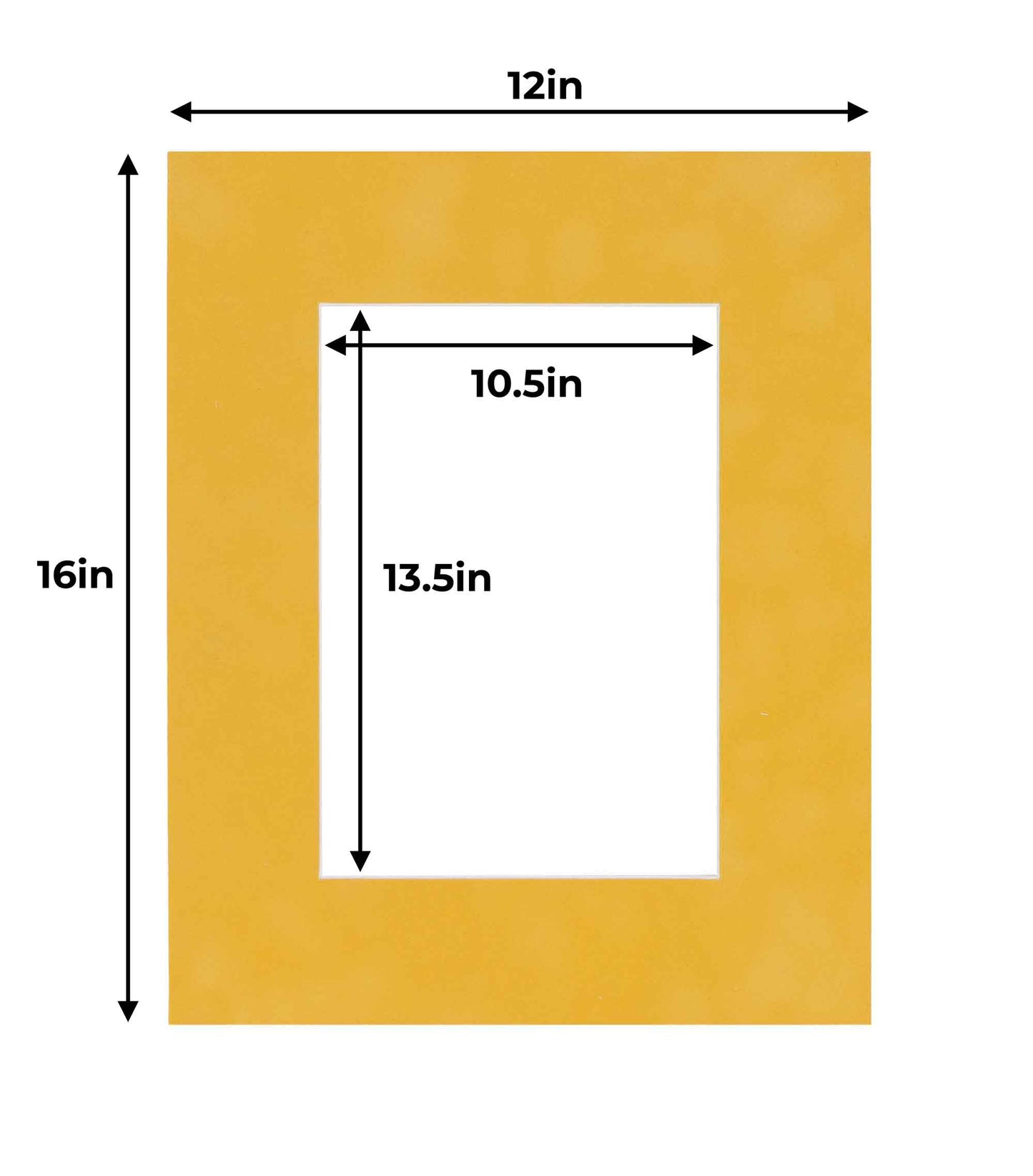 Pack of 10 Sunrise Yellow Suede Precut Acid-Free Matboards