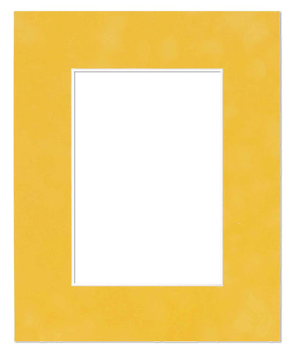 Sunrise Yellow Suede Precut Acid-Free Matboard Set with Clear Bag & Backing