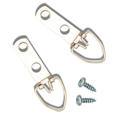 2 Hole Zinc-Plated Heavy Duty D Ring Picture Hanger