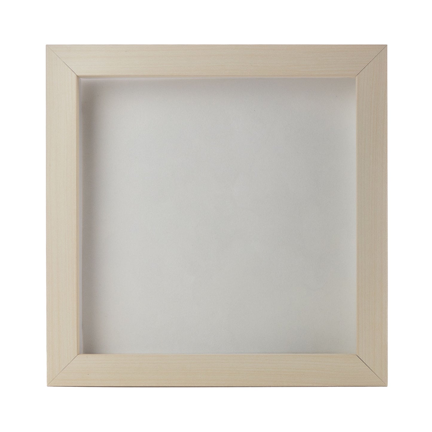 White Washed Shadow Box Frame With White Acid-Free Suede Backing