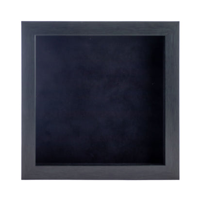 Charcoal Shadow Box Frame With Black Acid-Free Suede Backing