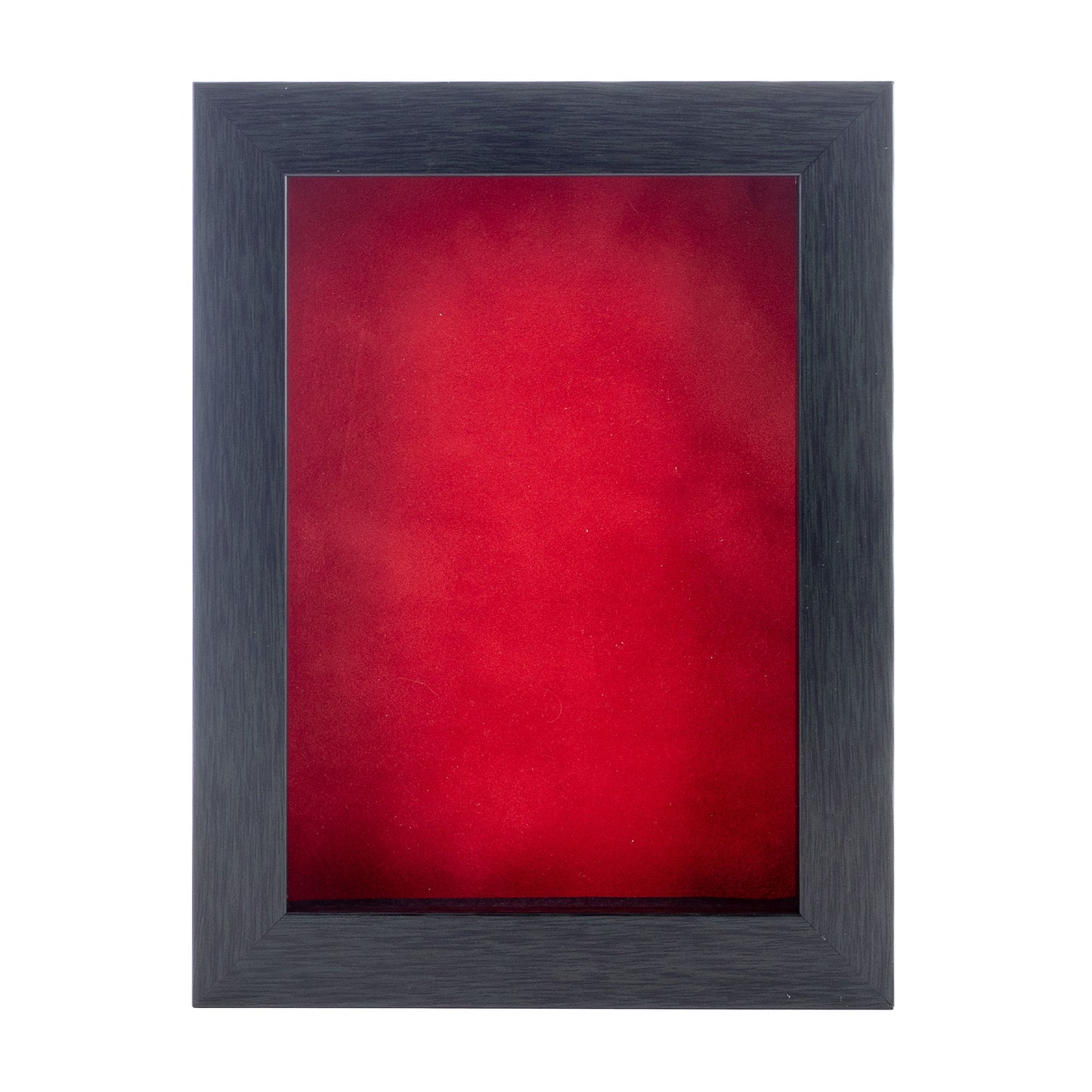 Charcoal Shadow Box Frame With Red Acid-Free Suede Backing