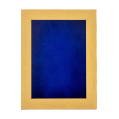 Natural Shadow Box Frame With Royal Blue Acid-Free Suede Backing