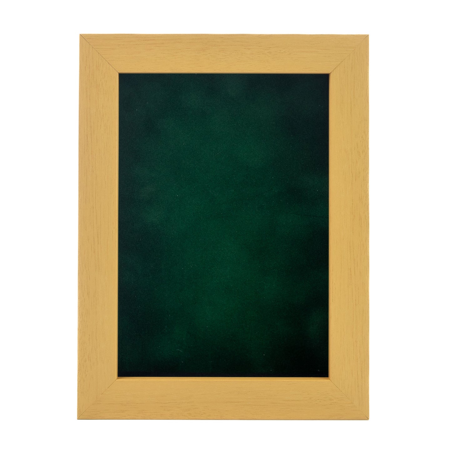 Natural Shadow Box Frame With Forest Green Acid-Free Suede Backing