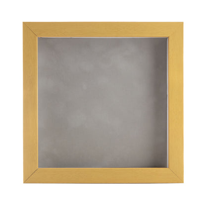 Natural Shadow Box Frame With Light Grey Acid-Free Suede Backing