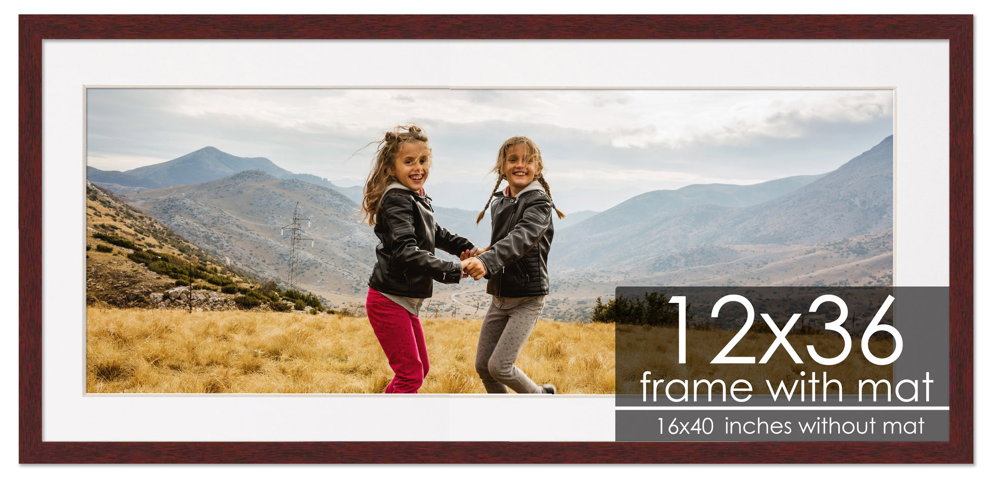 30x30 Frame White With White Picture Mat For 30x30 Print - Or 34x34 Art  Without the Photo Mat - 