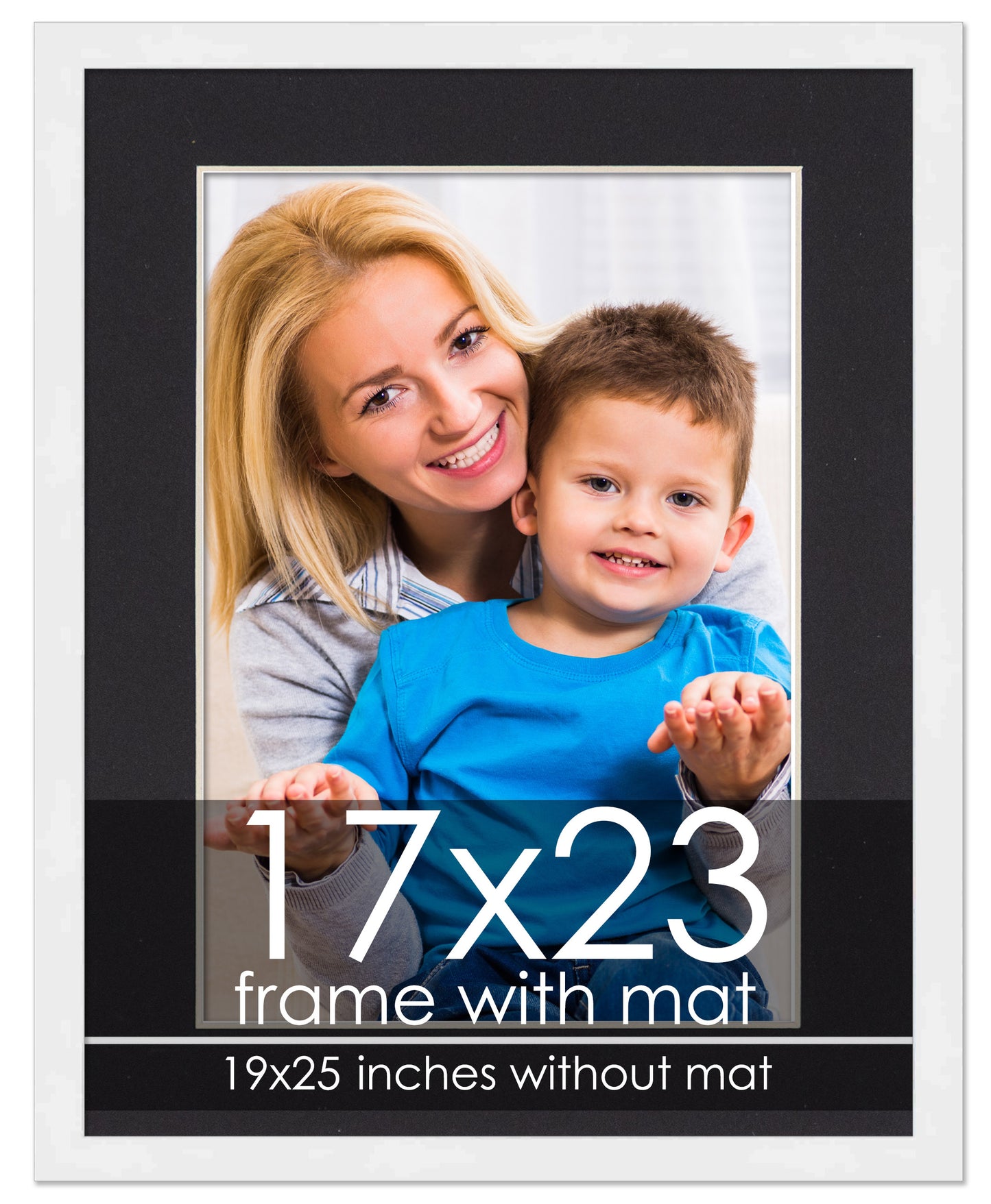 White Frame with Black Mat