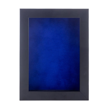 Black Shadow Box Frame With Royal Blue Acid-Free Suede Backing