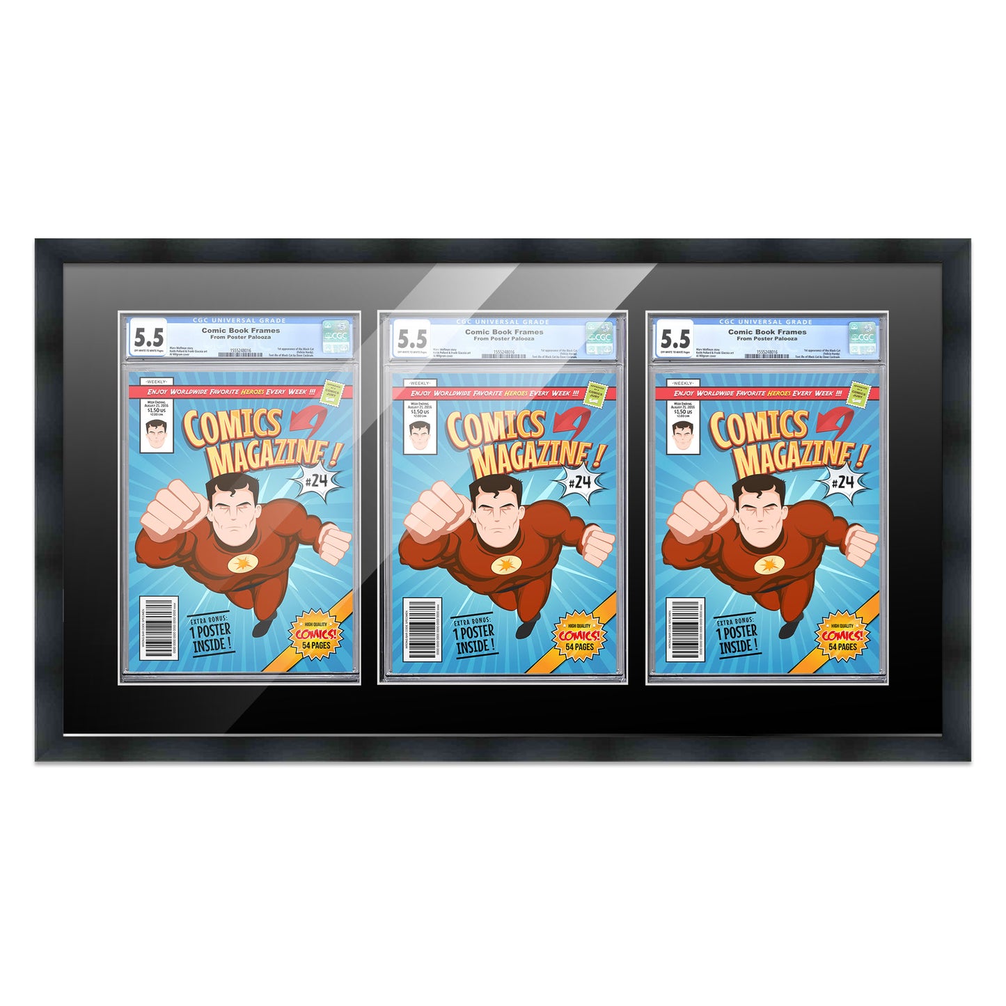 Comic Book Frame for 3 Comic Books