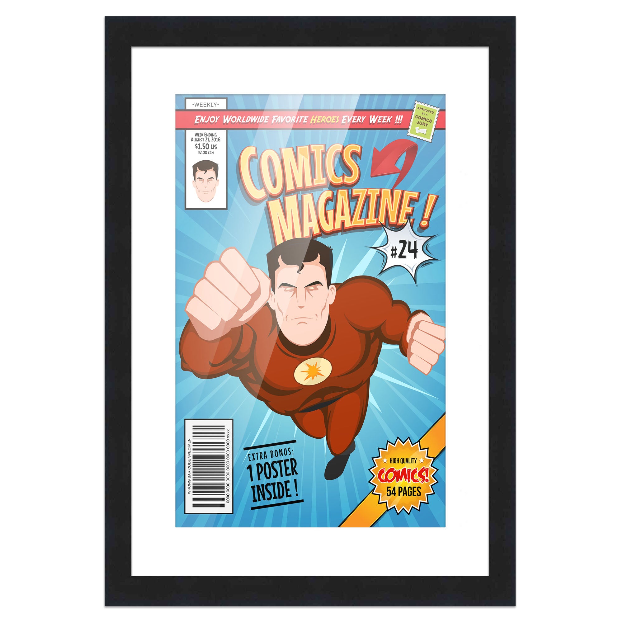 Comic Book Frame for 1 Comic Book – Poster Palooza | Custom Picture ...