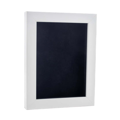 White Shadow Box Frame With Black Acid-Free Suede Backing
