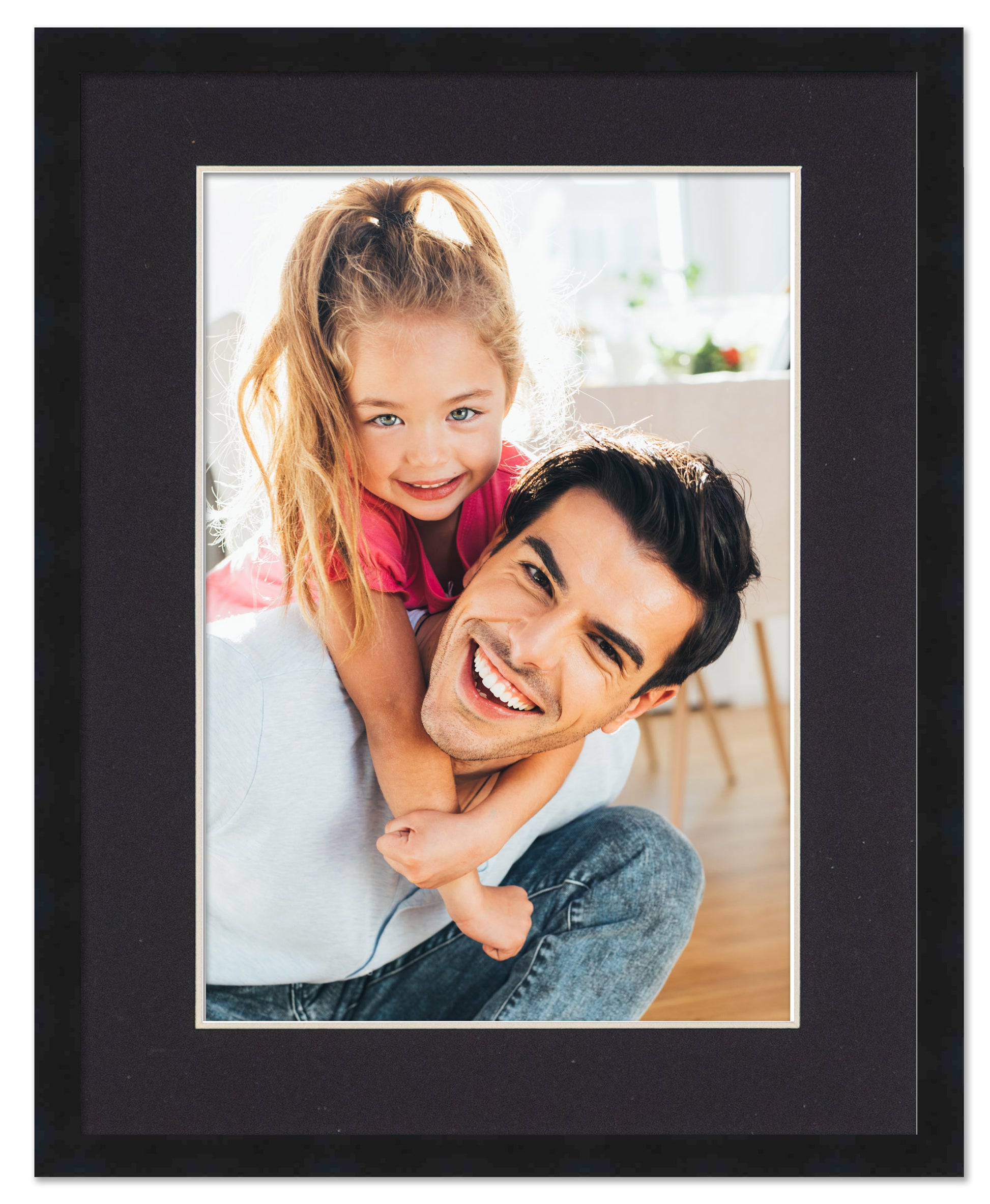30x30 Frame Black Matted for 30x30 Picture or 34x34 Art Poster Without Photo Mat - Display Your, Size: 30 x 30