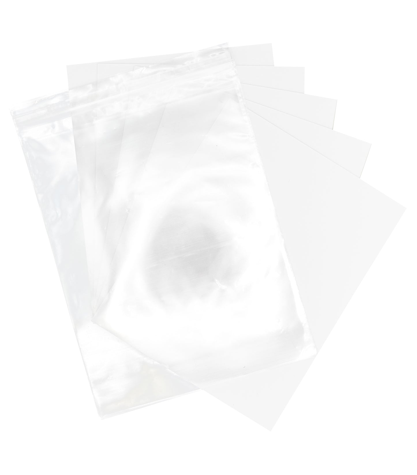 Pack of 25 White Linen Canvas Precut Acid-Free Matboard Set with Clear Bags & Backings